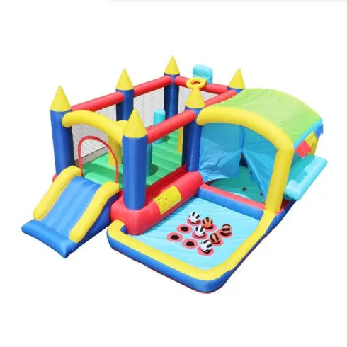 7 In 1 Inflatable Bounce House, Bouncy House With Ball Pit My Store