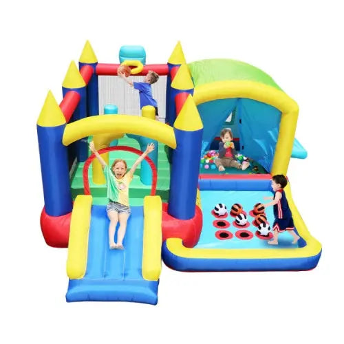 7-in-1 Inflatable Bounce House, Bouncy House With Ball Pit My Store