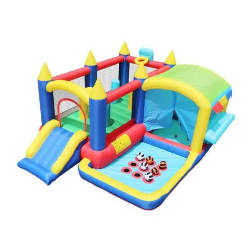 7-in-1 Inflatable Bounce House, Bouncy House With Ball Pit My Store