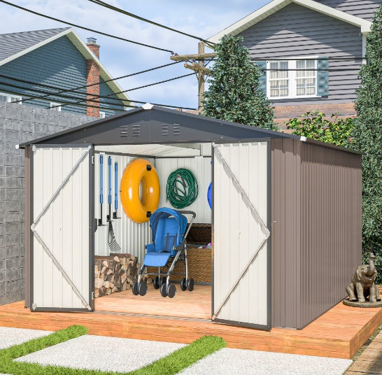 Steel Garden Shed With Double Lockable Door Inkedjoy