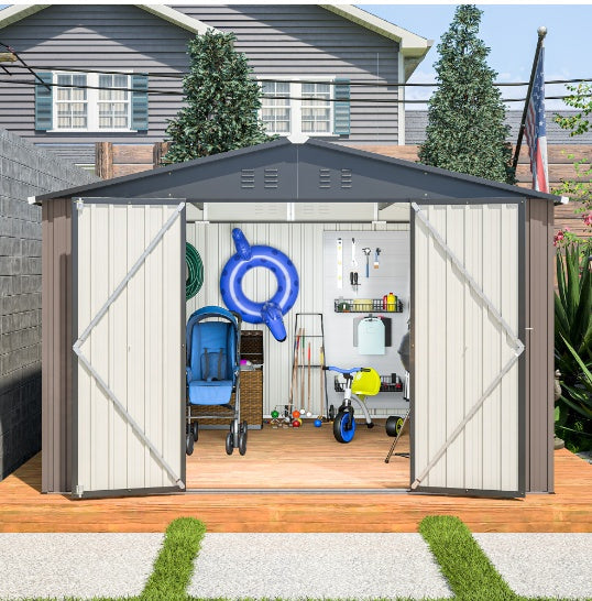 Steel Garden Shed With Double Lockable Door Inkedjoy