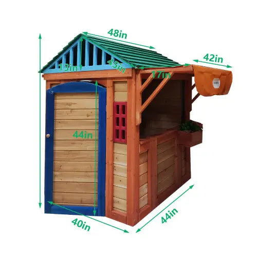 Environmentally Friendly Outdoor Wooden 4-in-1 Game House My Store