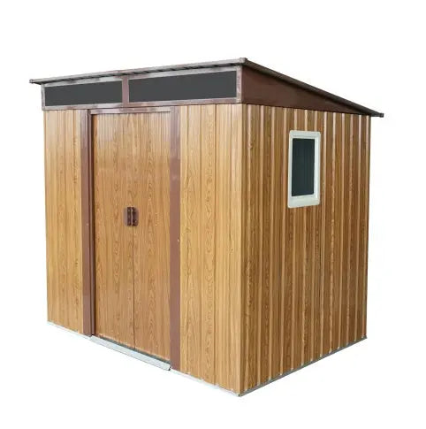 6ft  5ft Outdoor Metal Storage Shed With Window And Transparent Plate For Garden, Lawn My Store