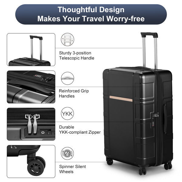 3-in-1 Set Double Wheel Silent Wheel With Wet & Dry Separation Compartment Inkedjoy