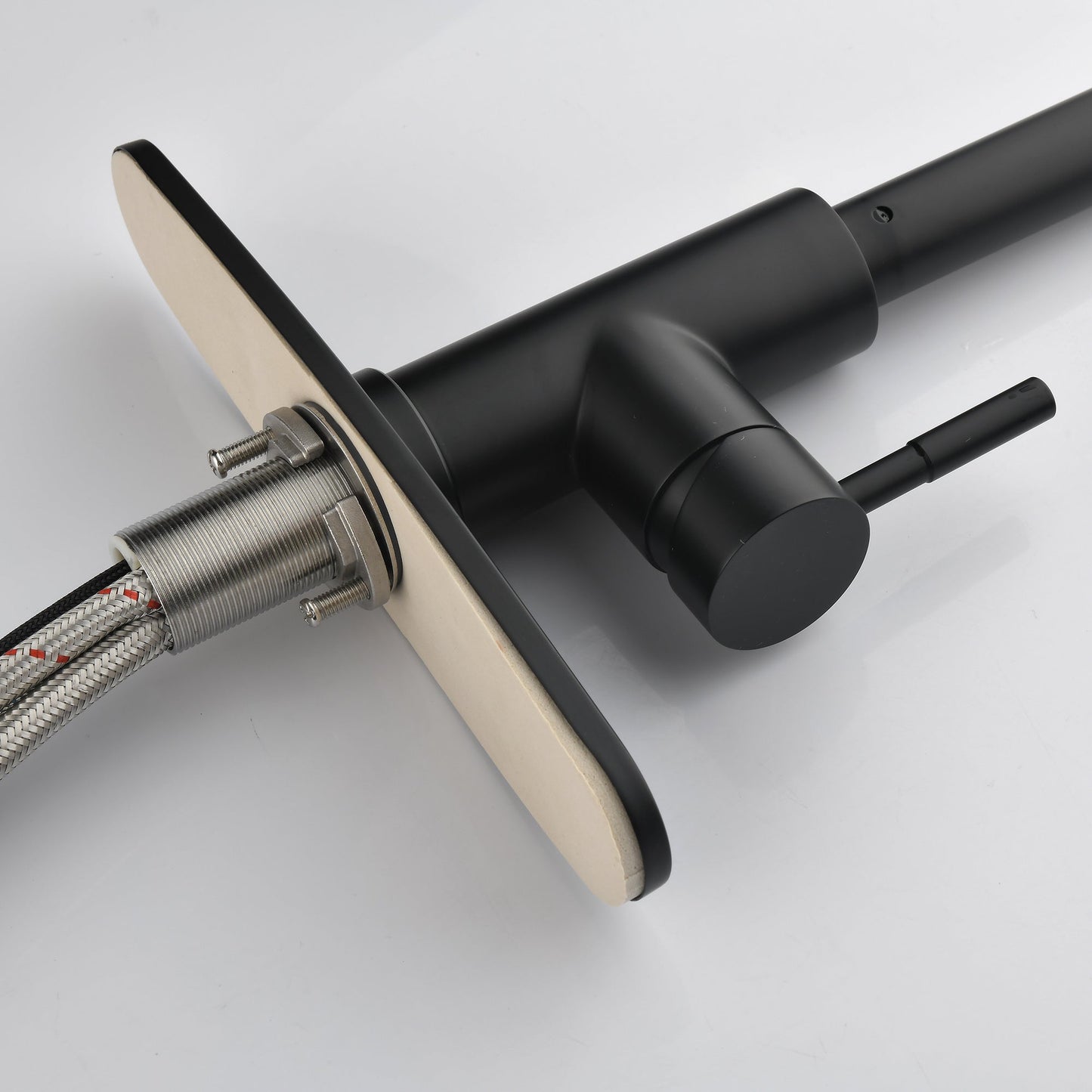 Solid Brass Single Handle Single Rod Downward Spring Kitchen Sink Faucet Ohberri