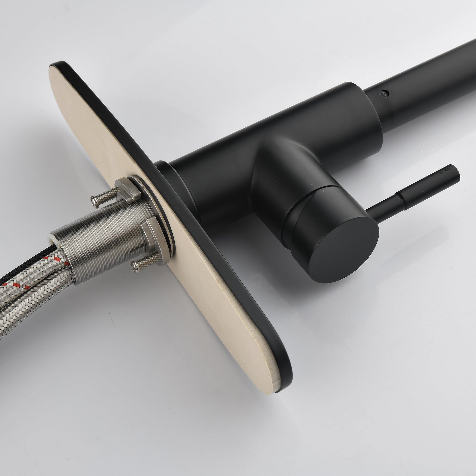 Solid Brass Single Handle Single Rod Downward Spring Kitchen Sink Faucet Ohberri