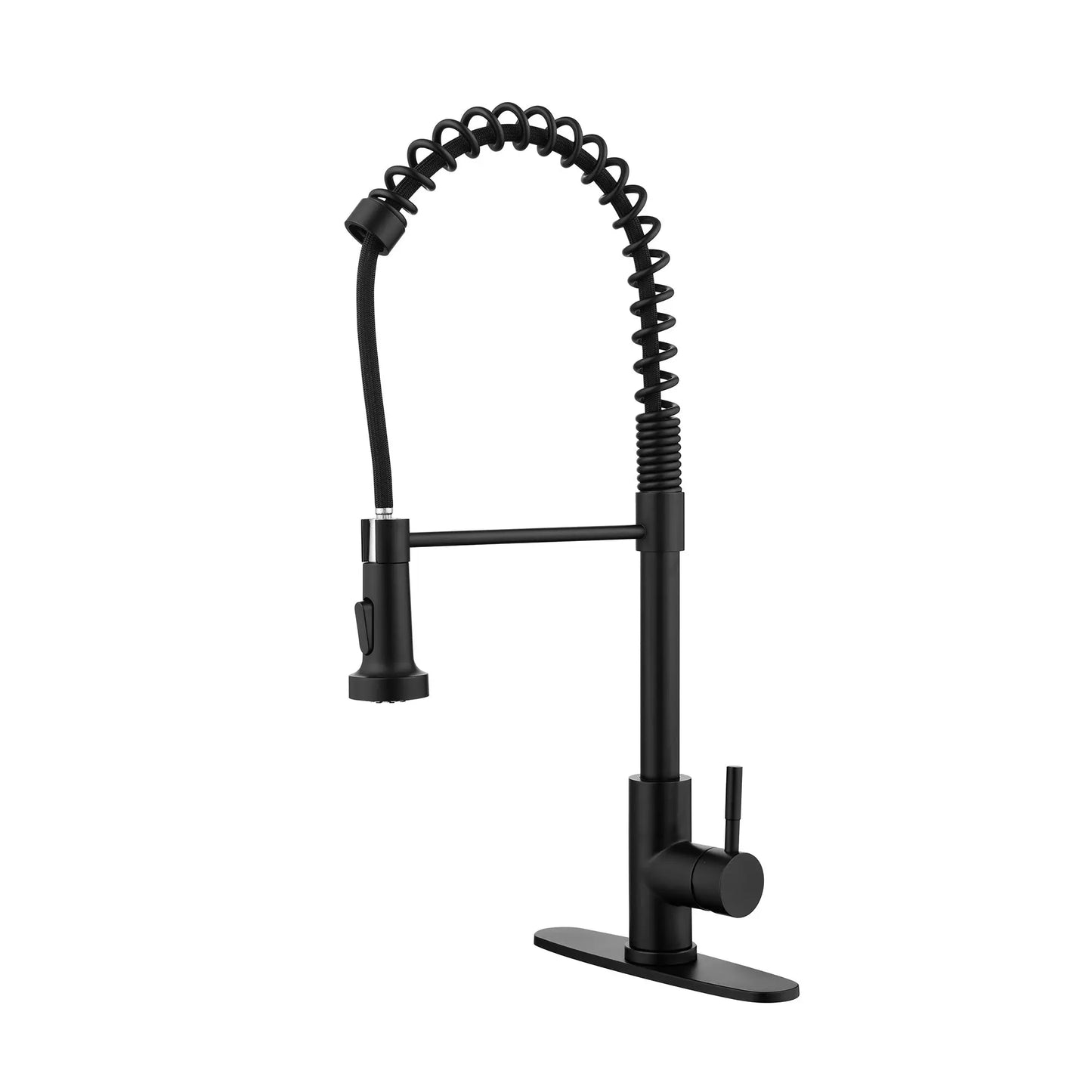 Solid Brass Single Handle Single Rod Downward Spring Kitchen Sink Faucet Ohberri