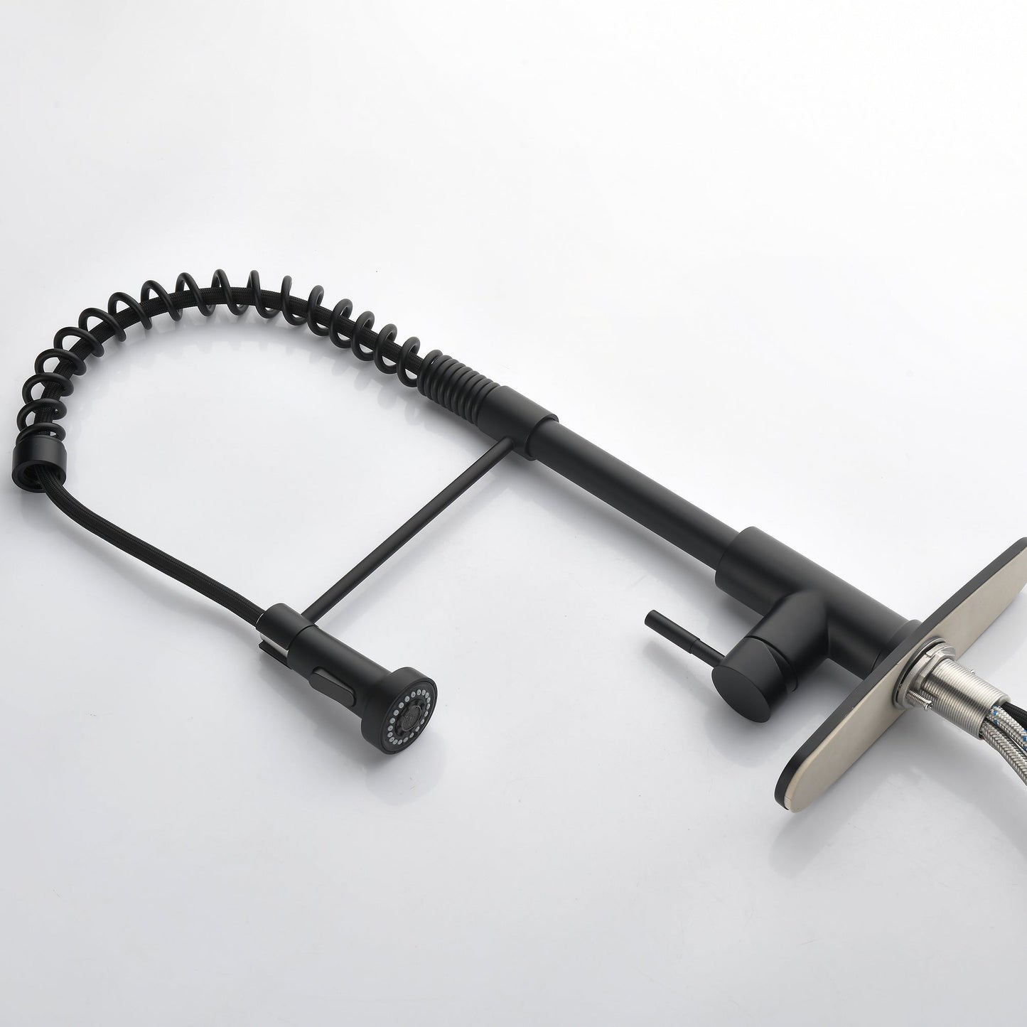 Solid Brass Single Handle Single Rod Downward Spring Kitchen Sink Faucet Ohberri