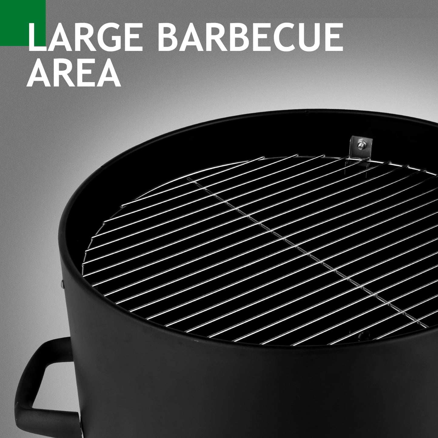3-layer Oval Cylinder Smoker Iron Charcoal Grill Inkedjoy