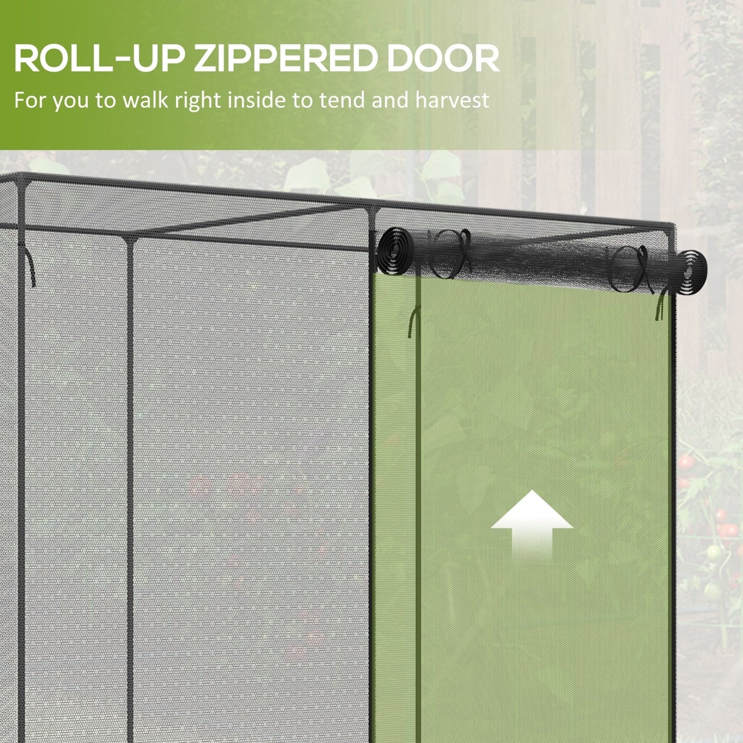 6' X 3' Crop Cage, Plant Protection Tent With Zippered Doors For Vegetable Garden Inkedjoy