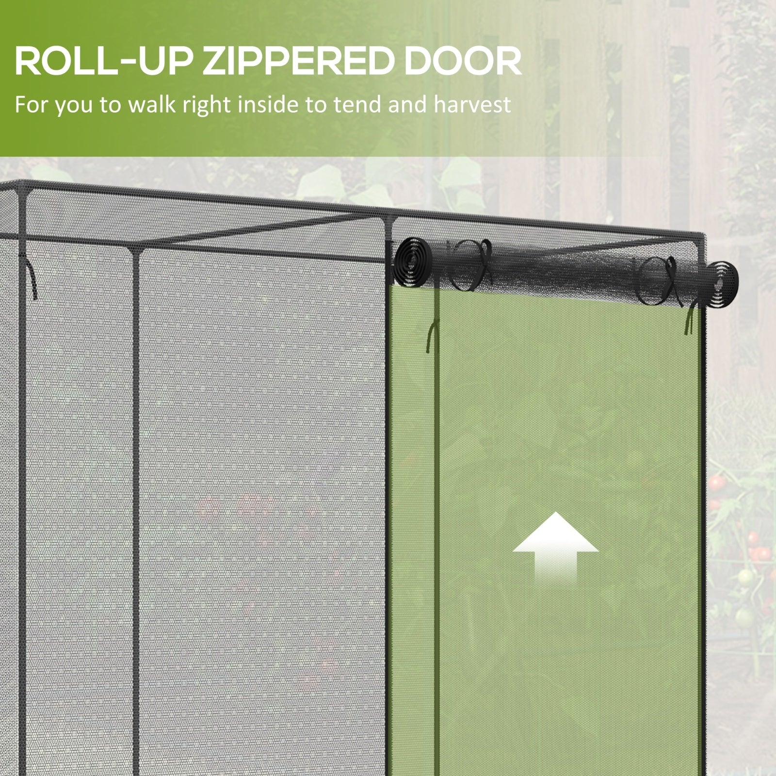 6' X 3' Crop Cage, Plant Protection Tent With Zippered Doors For Vegetable Garden Inkedjoy