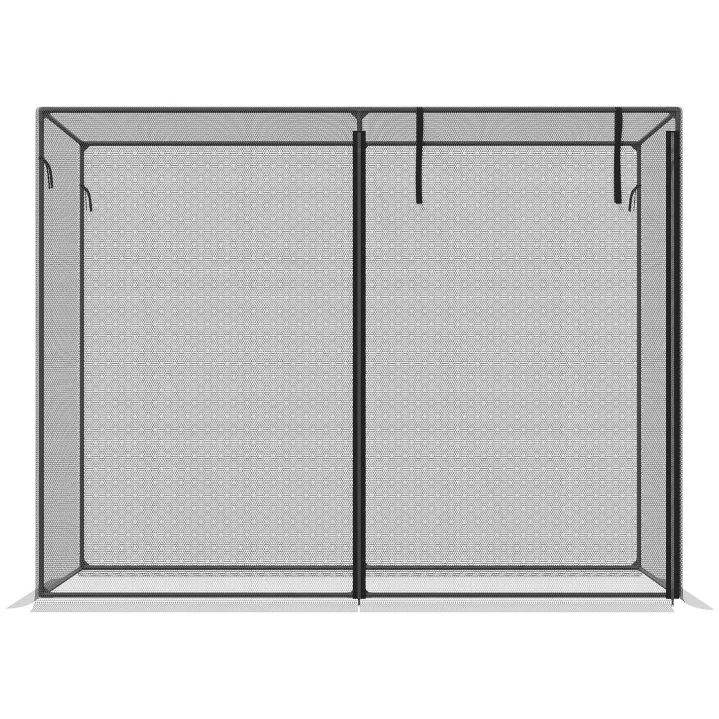 6' X 3' Crop Cage, Plant Protection Tent With Zippered Doors For Vegetable Garden Inkedjoy