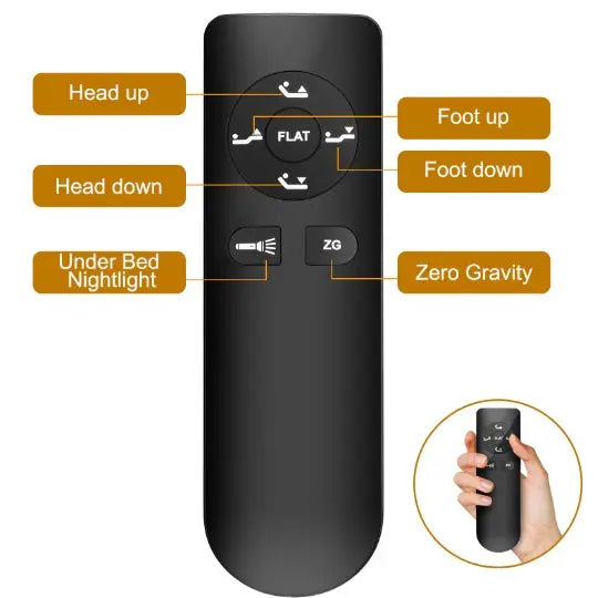 Adjustable Bed Base Frame Head And Foot Incline Quiet Motor King Size My Store