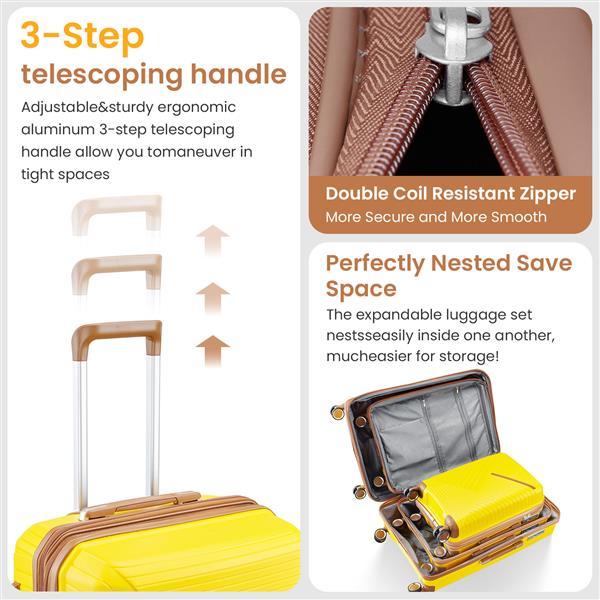 Luggage Set 4-piece Set Inkedjoy