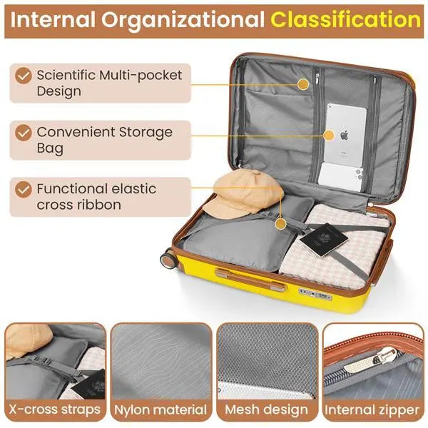 Luggage Set 4-piece Set Inkedjoy