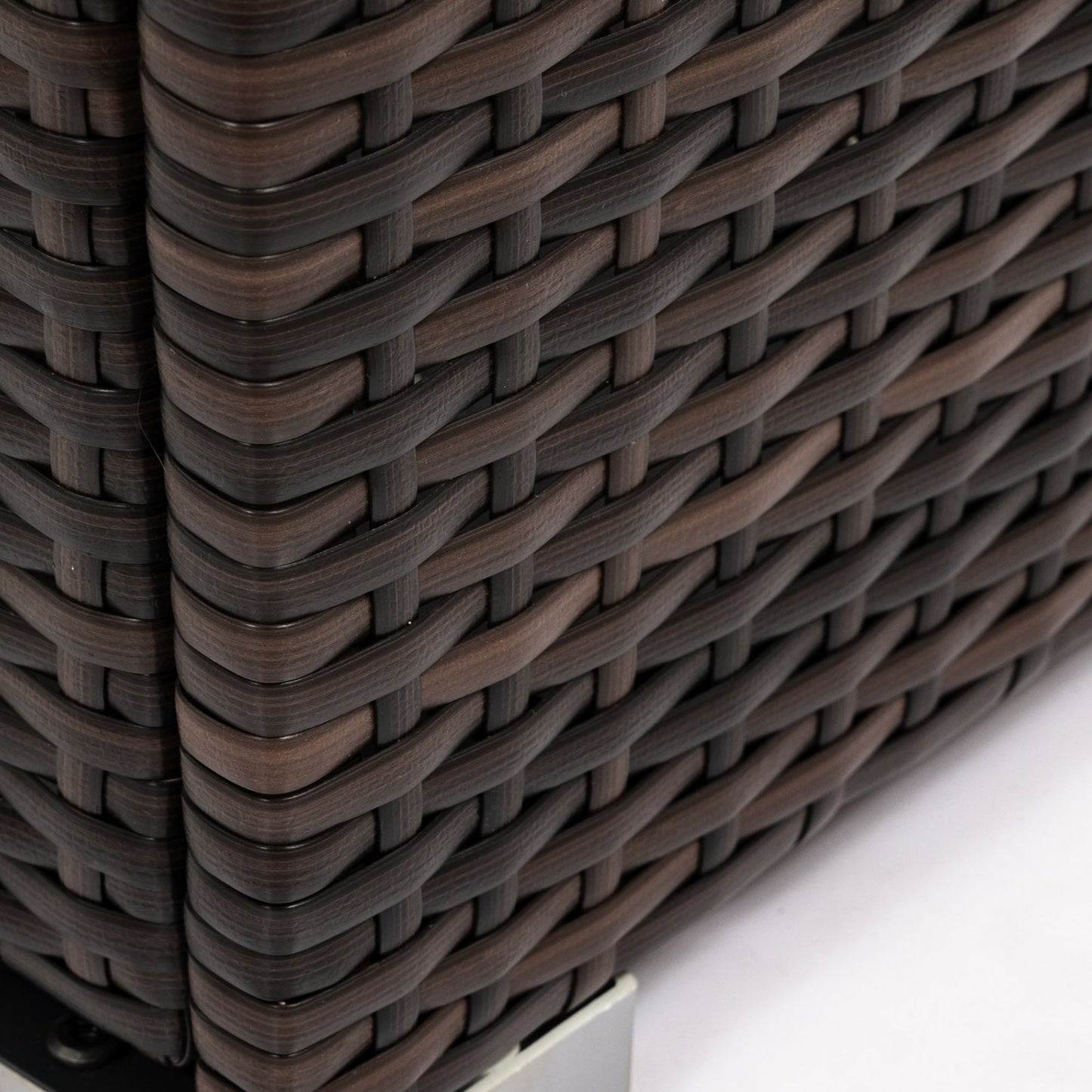 Wicker Fire Pit Column With Glass Wind Guard Inkedjoy