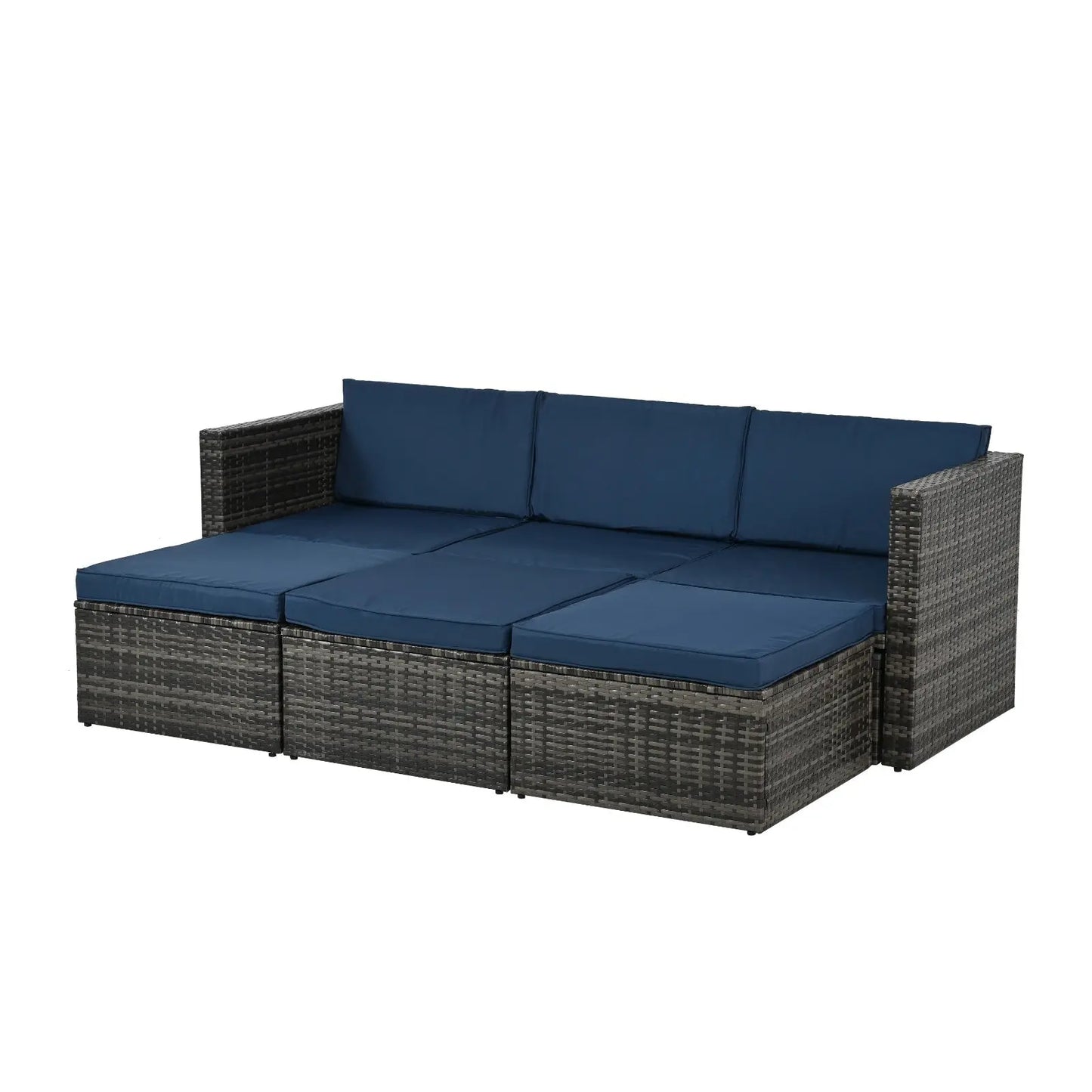 Patio Furniture, Outdoor Furniture, Seasonal PE Wicker Furniture,5 Set Wicker Furniture With Plywood My Store