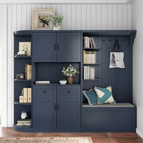 Multifunctional Left-right Combination Hall Cabinet -Beige My Store