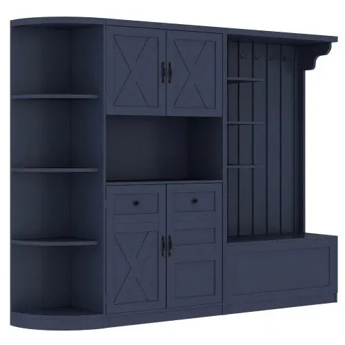 Multifunctional Left-right Combination Hall Cabinet -Beige My Store