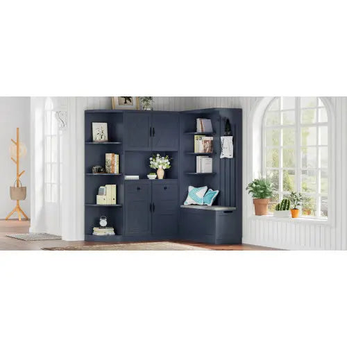 Multifunctional Left-right Combination Hall Cabinet -Beige My Store