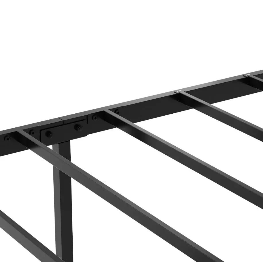 Queen Size Bed Frame, Storage Headboard With LED Light, Charging Station, Solid And Stable, Noise Fr My Store