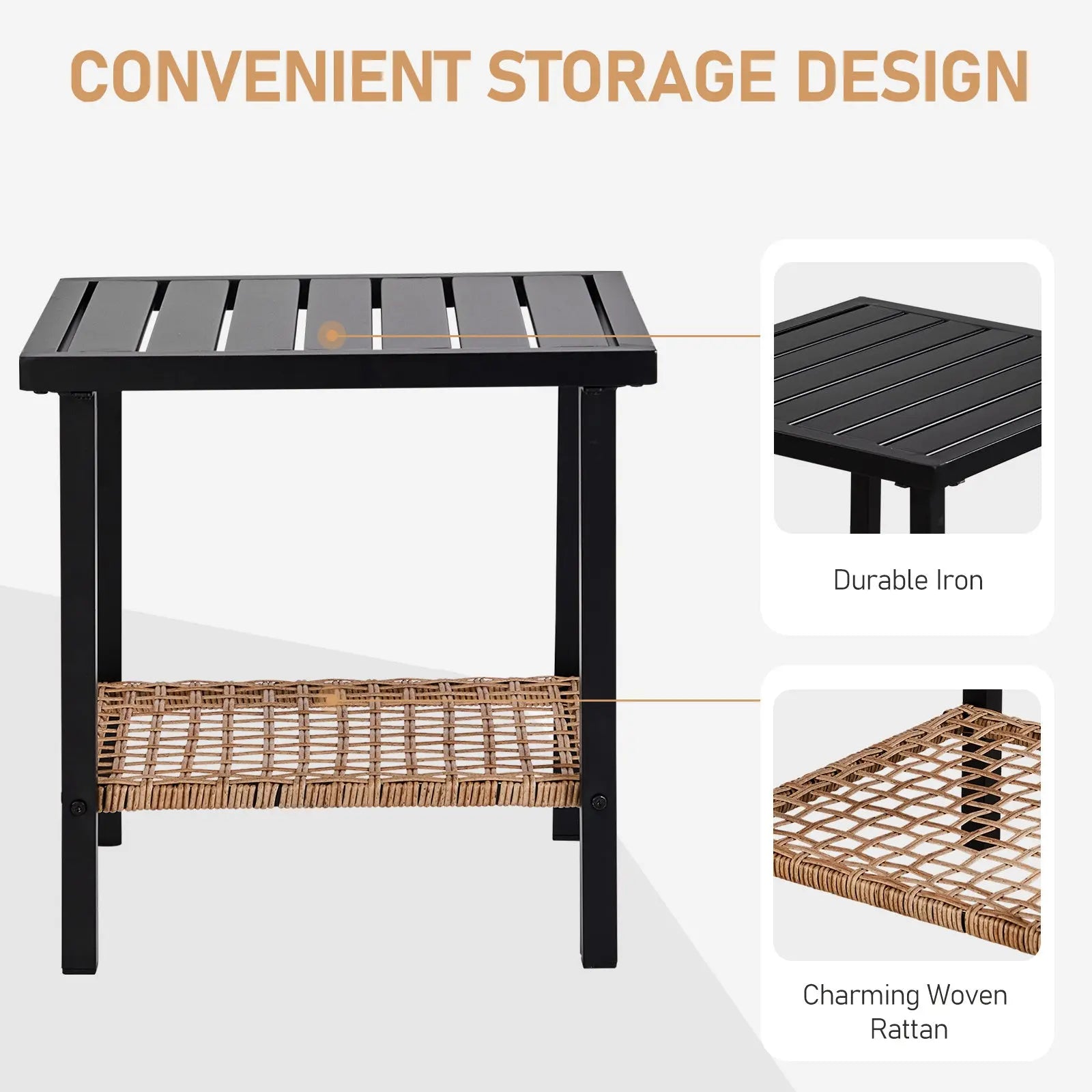 2pcs Swivel Chair And 1pc Side Table, Sparsely Braided Light Yellow Rattan, Off-white Mat, Braided Rattan Three-piece Set My Store