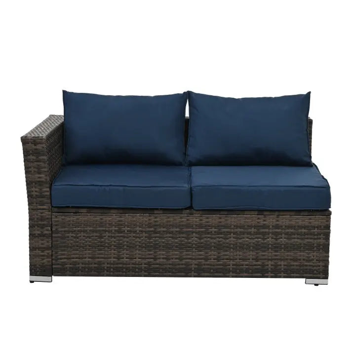 Patio Furniture, Outdoor Furniture, Seasonal PE Wicker Furniture, 4 Set Wicker Furniture With Tempered Glass Coffee Table My Store