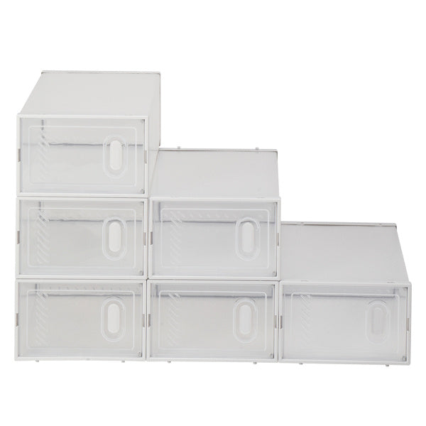 6pcs White Shoe Box Plastic Mesh Inkedjoy