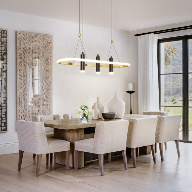 Black Gold Dimmable LED Pendant Light No Bulb My Store