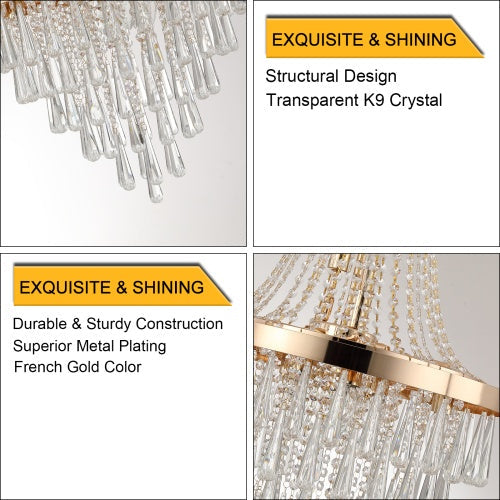 Golden Crystal Chandelier Inkedjoy