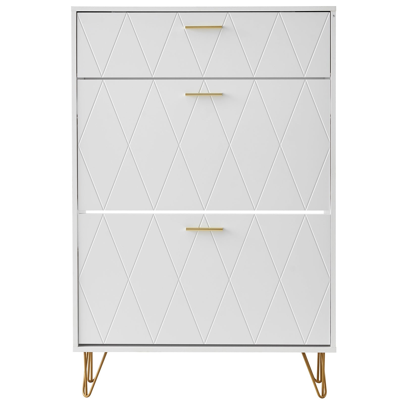 Shoe Cabinet With 3 Flip Drawers Inkedjoy