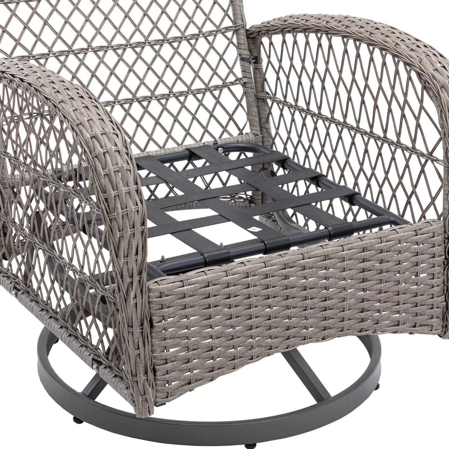 3pc Outdoor Swivel Rocker Patio Chairs 360 Rocking Set With Thick Cushions My Store