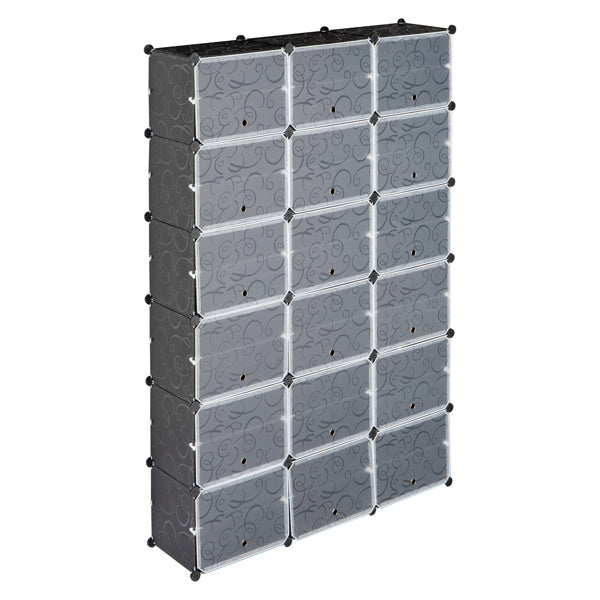 3 Rows, 12 Layers, 36 Compartments Plastic Shoe Box Storage Rack Inkedjoy