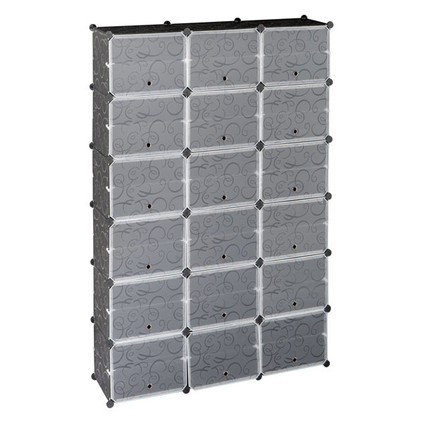 3 Rows, 12 Layers, 36 Compartments Plastic Shoe Box Storage Rack Inkedjoy