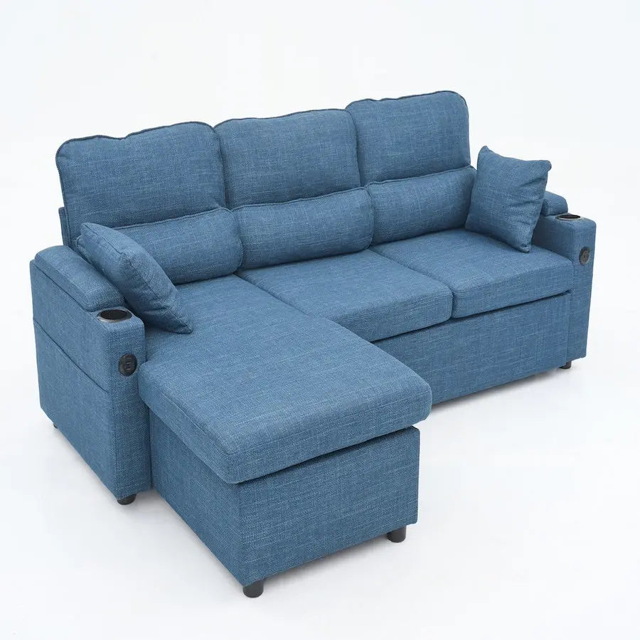 2 In 1, L-Shaped Pull Out Sectional My Store