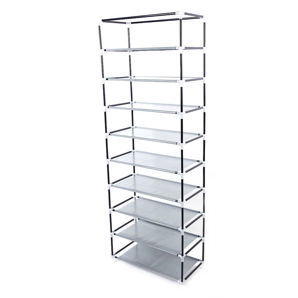 Fashionable Room-saving 9 Lattices Non-woven Fabric Shoe Rack Coffee Inkedjoy