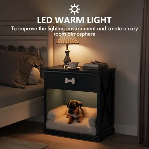 Vintage Small Locker With LED Lights And Pet Bed My Store