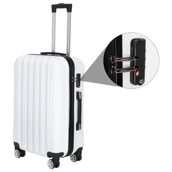 Vertical Pattern Three-in-one Trolley Case With Handle And Universal Wheels Inkedjoy