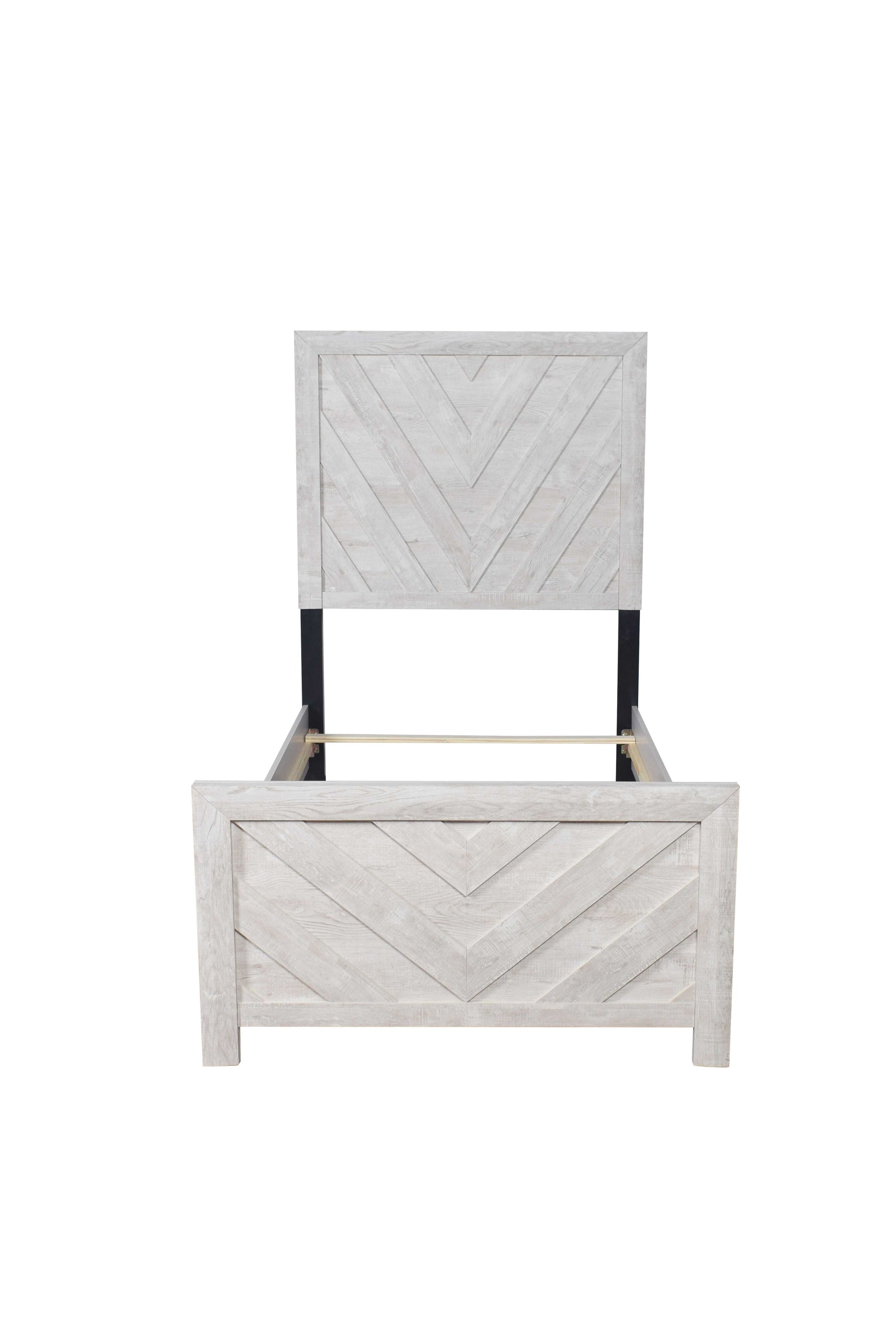 Modern Twin 5PC Storage Bedroom Set - Natural Wood Finish, Elegant Design - Ohberri