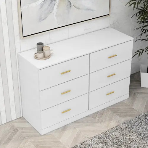 Modern White 6-drawer Dresser My Store