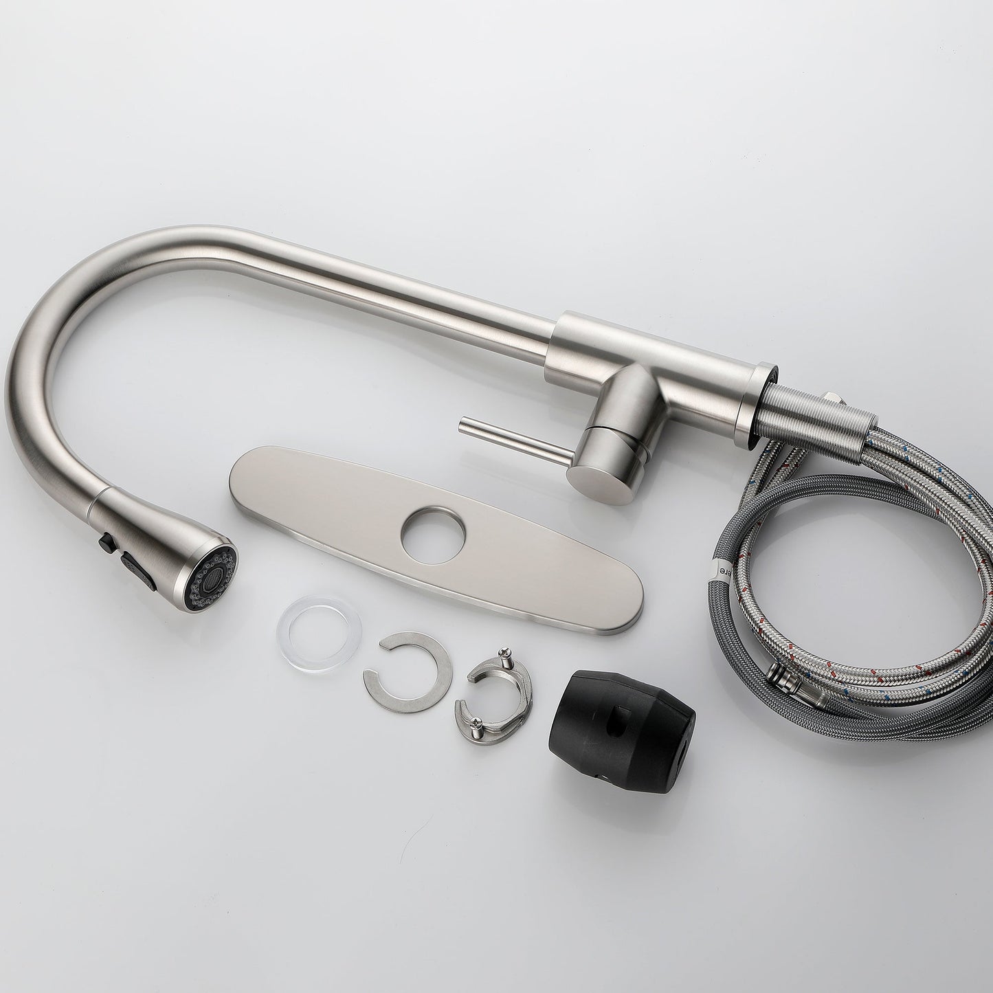 Single Handle High  Pull Out Kitchen Faucet- Stainless Steel Ohberri