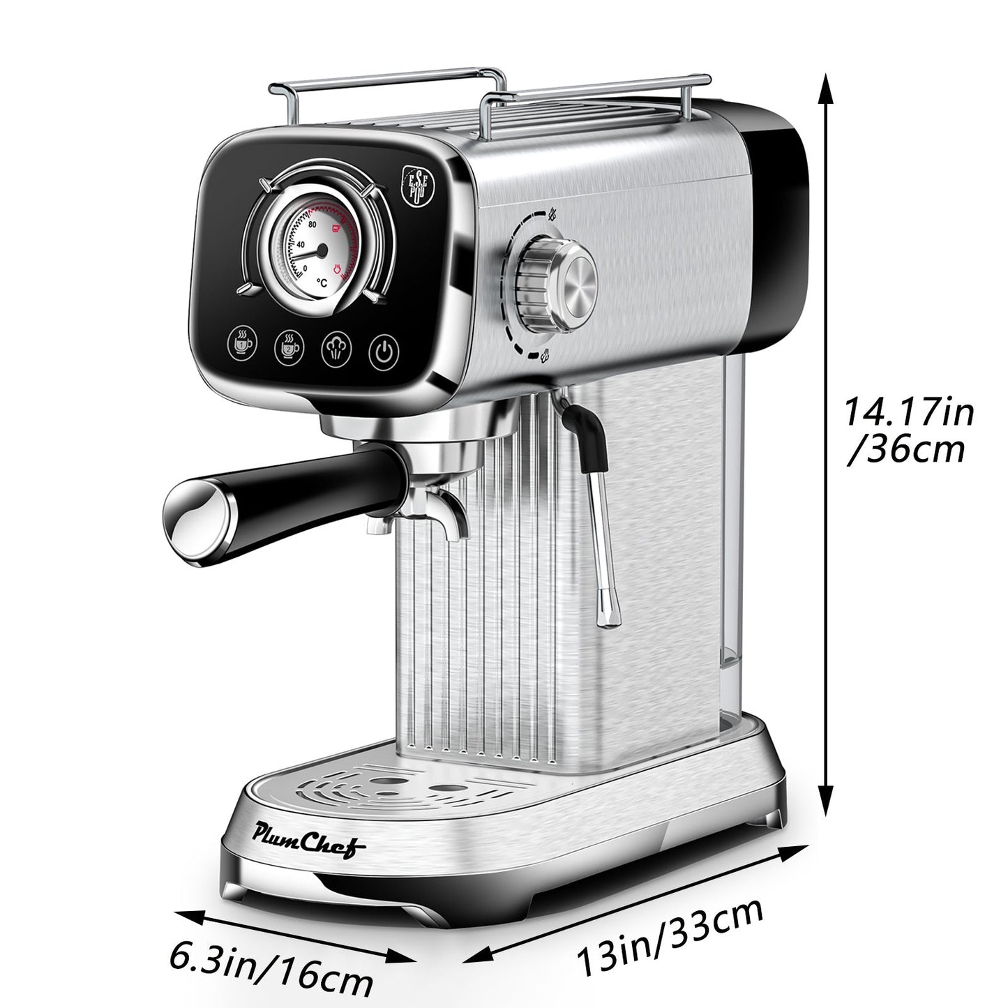 20 Bar Professional Espresso Machine With Milk Frother, Single & Double Shot My Store