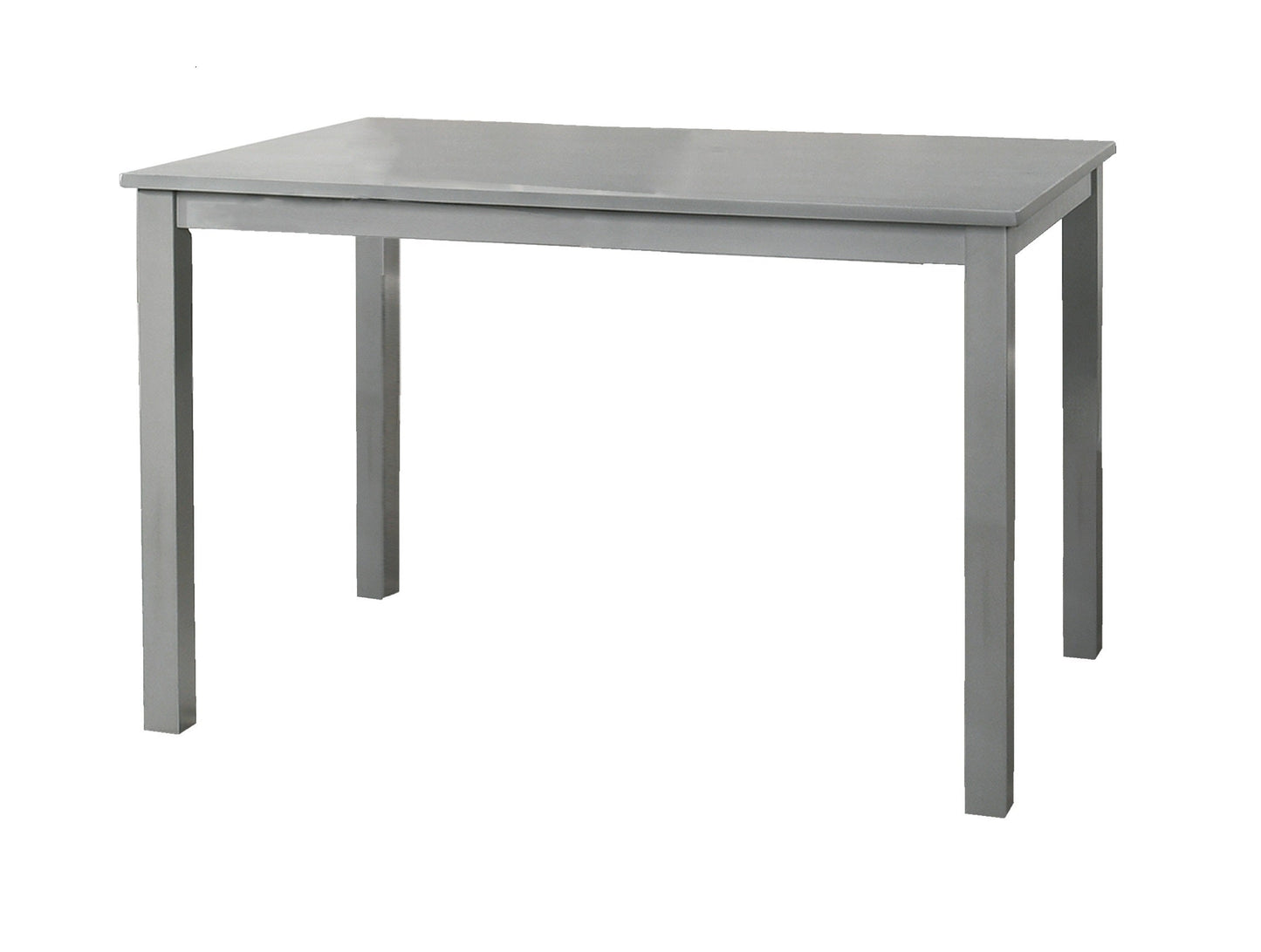 Grey Finish 5 Piece Dining Room Set Dining Table 4x Chairs Beige Fabric Chairs Inkedjoy