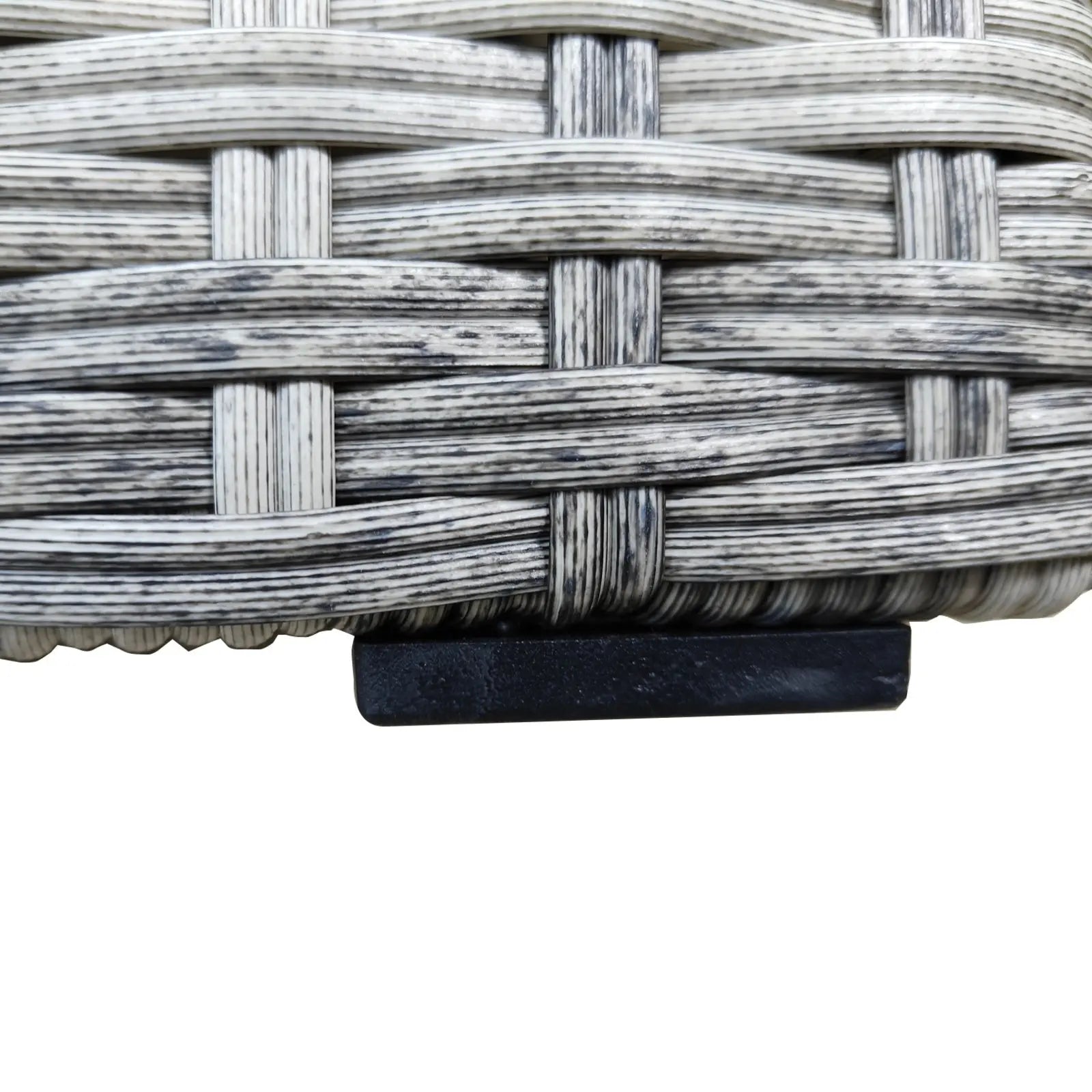 5 Pieces PE Wicker Sectional Sofa Set With Gray Cushion My Store