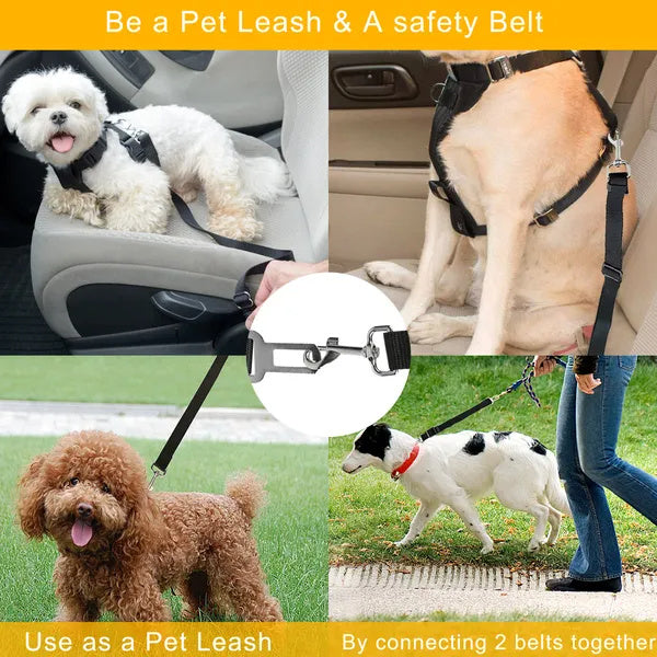 2Pcs Pet Dog Seat Belt Leash Adjustable Pet Dog Cat Safety Leads Harness My Store