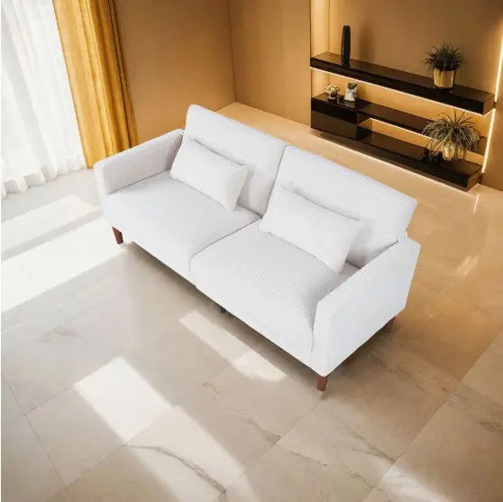 Linen Sofa Seats In Beige My Store