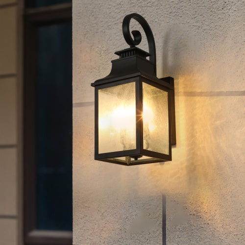 Large Outdoor Wall Light With Glass Supports Many Types Of Bulbs In 1 Pack My Store