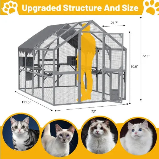 Outdoor Cat House Cat Enclosures With Platforms My Store