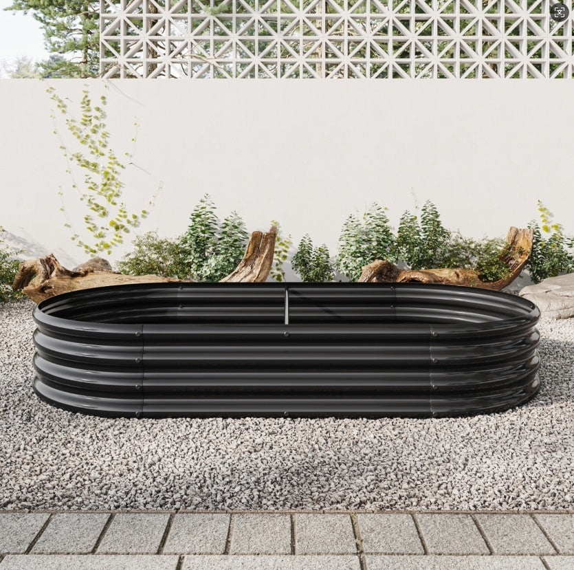 Raised Garden Bed Oval Metal Planter My Store