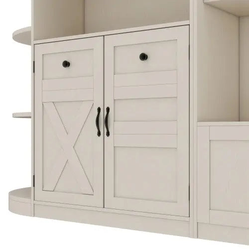 Multifunctional Left-right Combination Hall Cabinet -Beige My Store